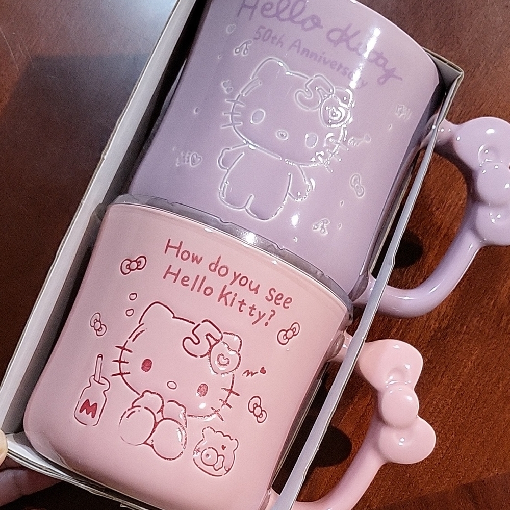 New Hello Kitty 50th Anniversary Mug Set